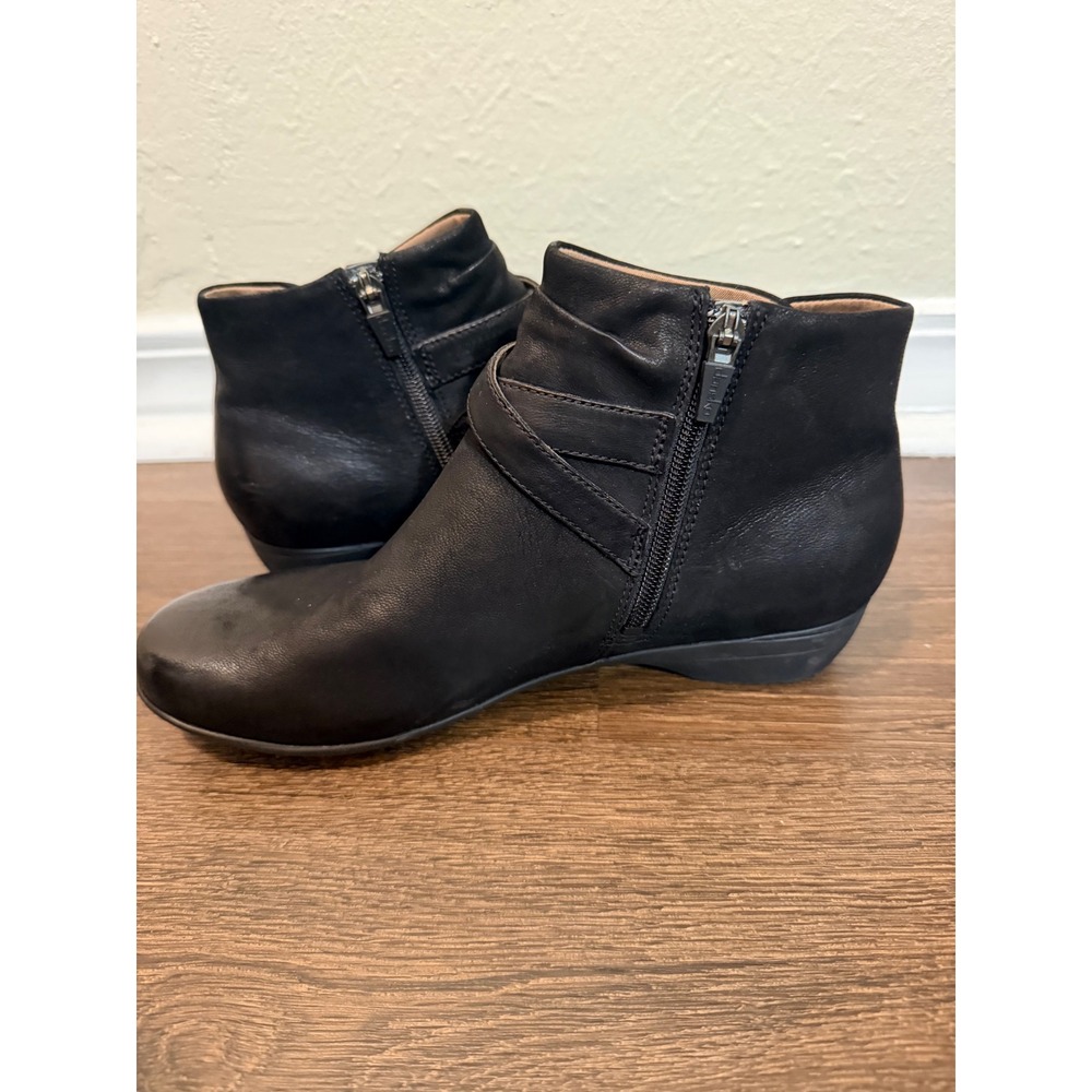 Dansko Womens Ankle Boots 39 Black Leather Buckle Zip Comfort - Picture 7 of 9